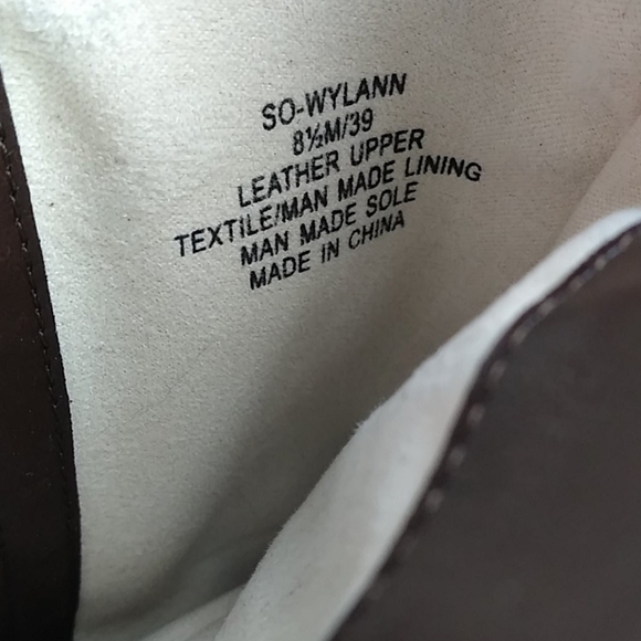 𝅺Sole Society Wylann Brown Leather Almond Toe Block Heel Mid Calf Harness Boot - Picture 11 of 16